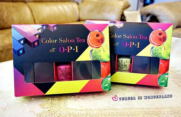 [網購宅配] Color Salon Tea OPI 聯名組 ♡繽紛指甲油+沁脾茶香=少女的閒適午後♪ @大食女 in Wonderland